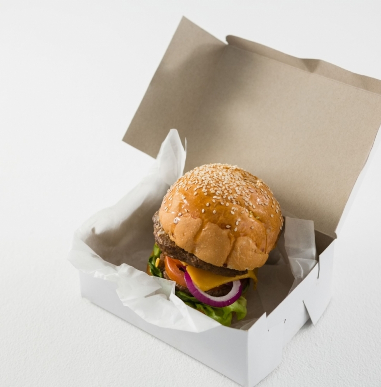 Caixa Embalagem Hambúrguer Atacado Sobradinho - Embalagem de Papel para Hambúrguer