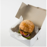 caixa embalagem hambúrguer atacado Bela Vista